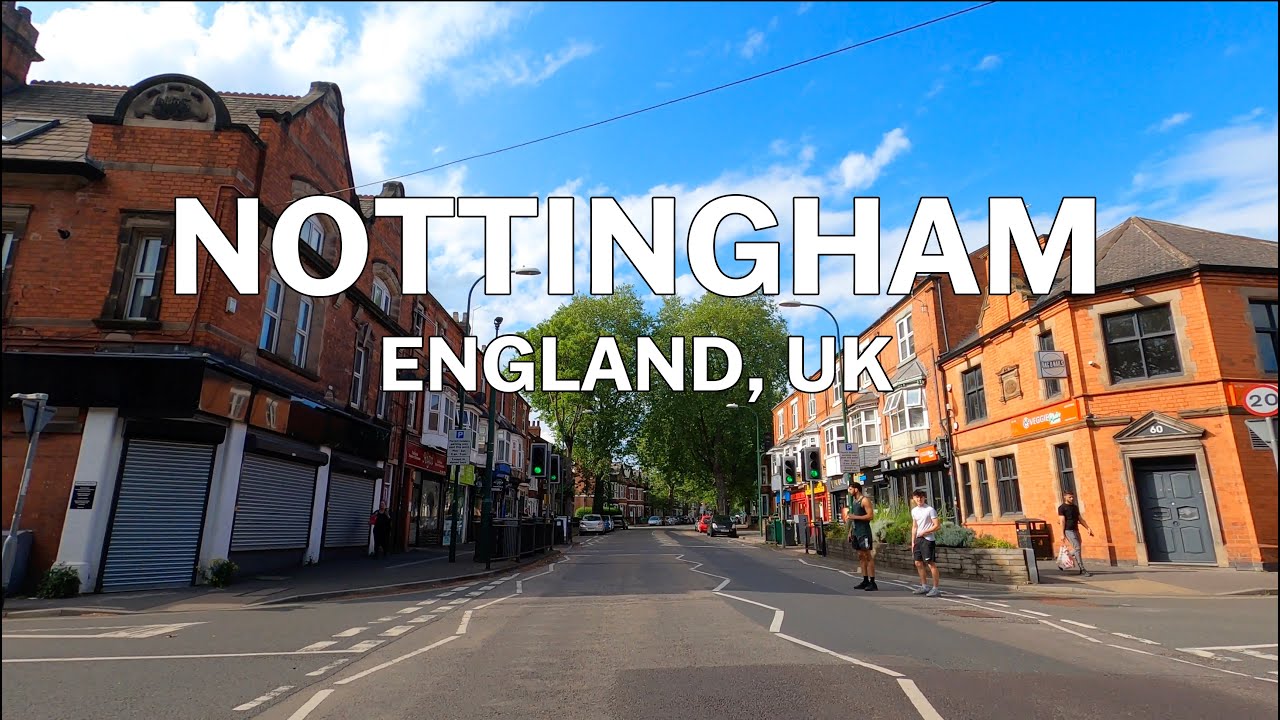 Nottingham, England, UK - Driving Tour 4K