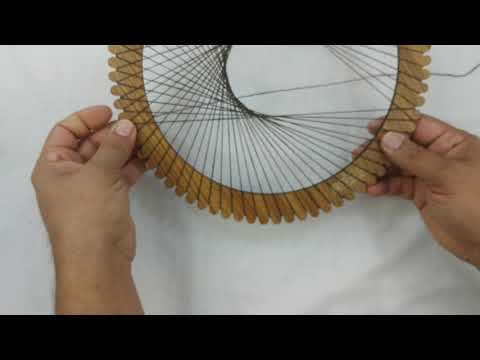 الحلقة الثالثة تسدية النول الدائري تسدية مفرغة من المنتصف