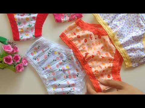 Detalhes da Calcinha Infantil de algodão, com acabamentos em rendinha, da fabrica Maisbella Lingerie