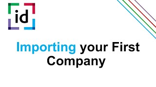 Importing Your First Company