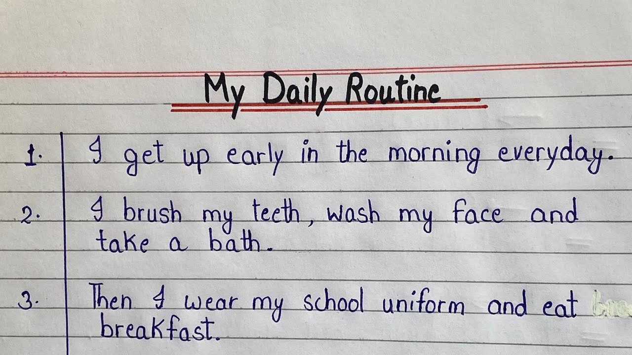 “My Daily Routine 🕘 | Easy English Sentences for Kids | Learn with Fun ...