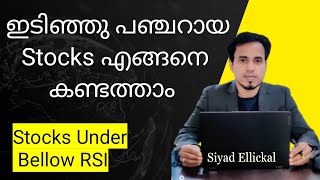 How To Find Over Sold Stocks | Stocks Under RSI 30| Over Sold Stocks