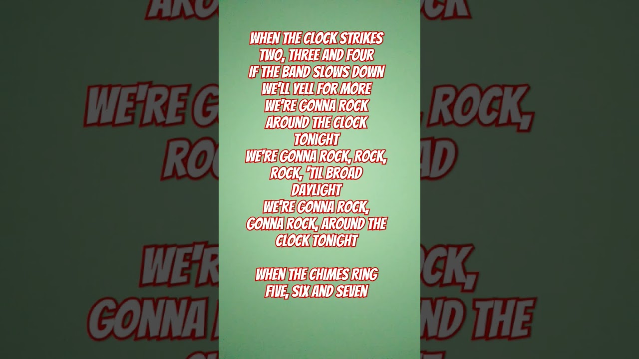 Bill Haley and His Comets Rock Around The Clock Lyrics 1955         Subscribe if you Love Music