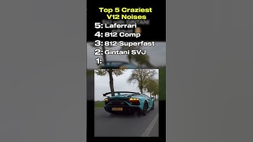 Thumbnail of Top 5 V12 Exhaust Sounds 🔥 LaFerrari, 812 Comp, Zonda R, SVJ, Superfast #v12 #ferrari #pagani