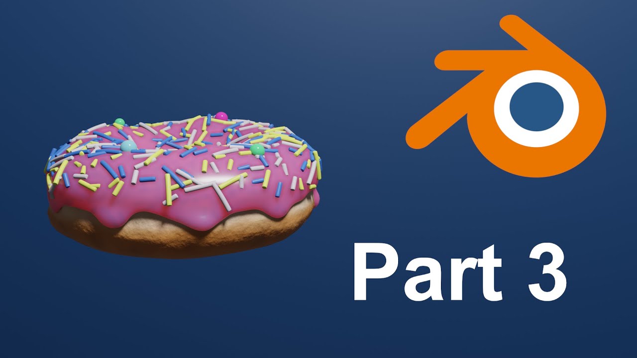 How to make a Donut in Blender like Blender Guru Part 3 [Blender for
