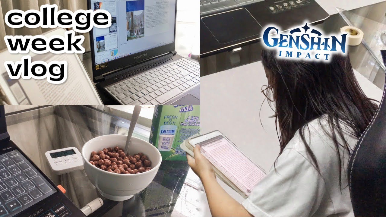 weekly vlog 📐📓💻 | arki college, online class, genshin, (upd)