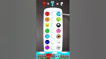 Guess the color of the character and the horror character 💀Color mixing Sprunki #satisfying #sprunki