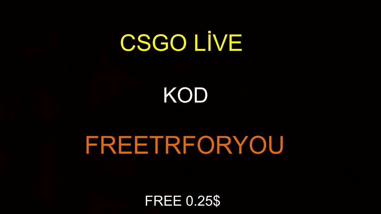 CSGO LİVE PROMO KOD - YouTube