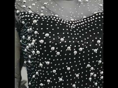 black dress with silver sparkles