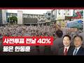 사전투표 전날 40% 뚫은 한동훈