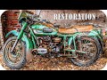 Rusty GIANT Motorcycle RESTORATION | Abandoned Engine Restoration | Abandoned &quot;URAL&quot; from 1986