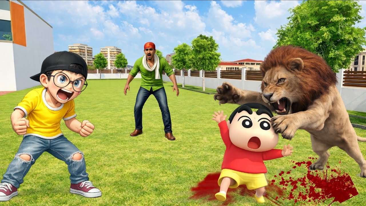 😱Shinchain ko maar diya sher ne 🤯 INDIAN THEFT AUTO SIMULATOR@jzgamingstudio 