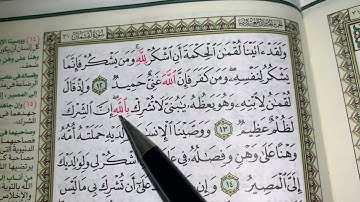 كيف نطبق قواعد التجويد عند قراءة سورة لقمان(ج٢)