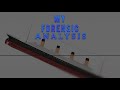 My Forensic Analysis Of The Sinking Of Titanic My Forensic Analysis Of The Sinking Of Titanic