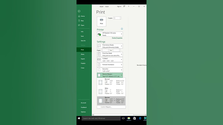 Margin set top bottom file excel when print php