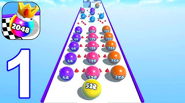 Ball Merge 2048 - Gameplay Walkthrough Part 1 Levels 1-9 (Android,iOS)