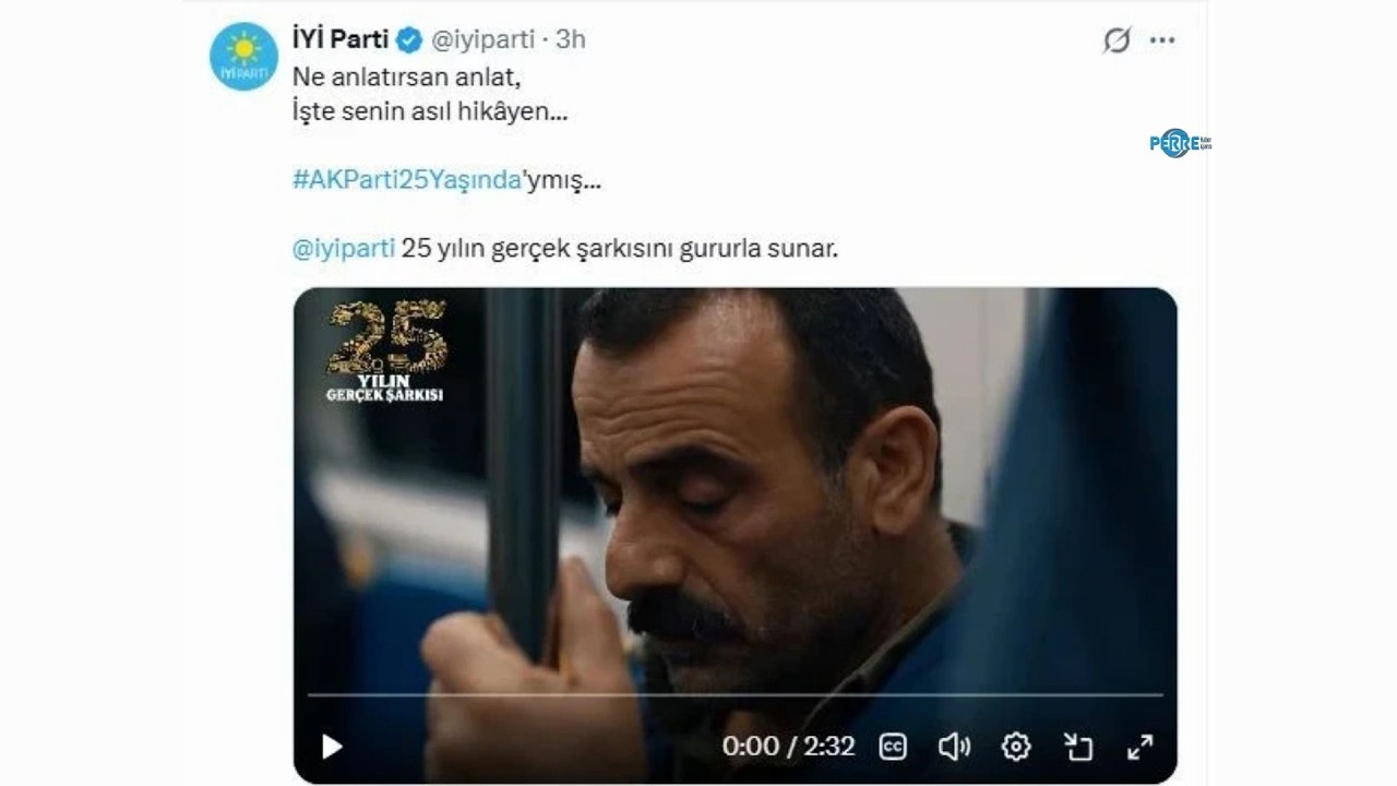 İYİ Parti'den AK Parti'nin 25. yılına klip: ‘Ne anlatırsan anlat, işte senin asıl hikayen’
