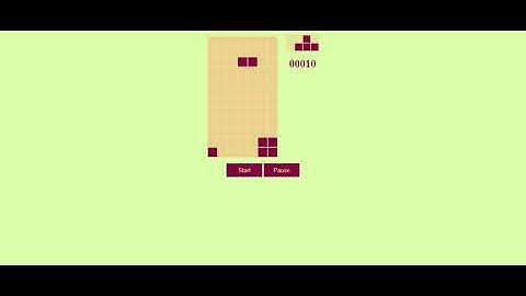 Tetris Game using only HTML Tables and Javascript
