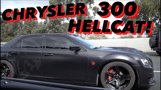 MOBBING WITH A HELLCAT SWAPPED CHRYSLER 300 TO THE CAR MEET!!!