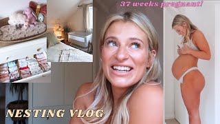 GETTING THE HOUSE READY FOR BABY GIRL: full term pregnant nesting vlog 👼🏼✨