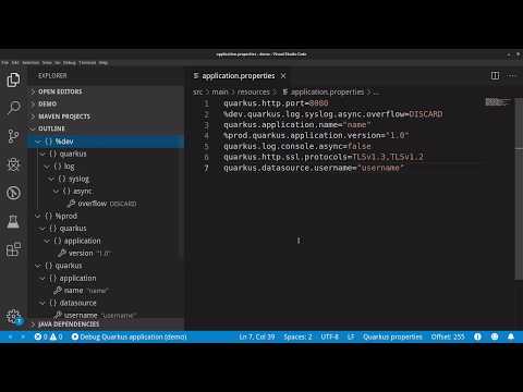 Quarkus development with Quarkus Tools for Visual Studio Code