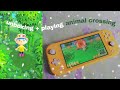 nintendo switch lite unboxing +  animal crossing for the first time!