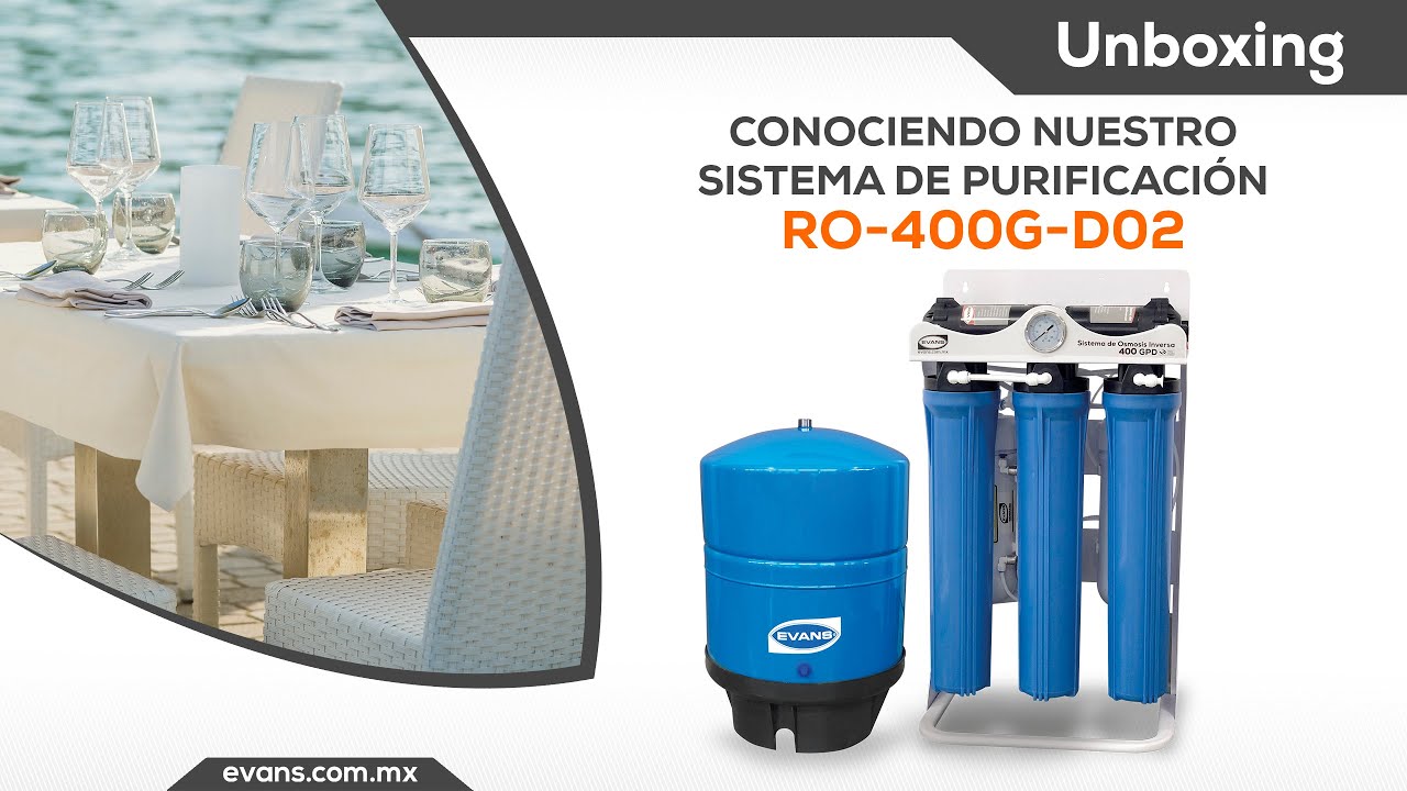 PURIFICADOR OSMOSIS INVERSA 6 ETAPAS 400GPD - RO-400G-D02