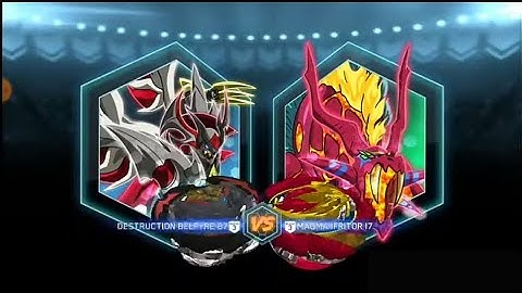 COSMIC VECTOR BATTLE SET: DESTRUCTION BELFYRE B7 VS MAGMA IFRITOR I7 GAMEPLAY BEYBLADE BURST APP