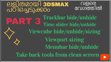 Viewcube,Time slider, Trackbar,Viewport , Menubar and  tools from clean screen in 3DSMax