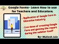 Google Forms Learn How to Use for Tests and Assessments