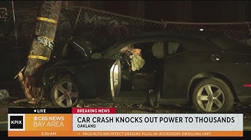 Police pursuit crash triggers widespread Oakland power outage