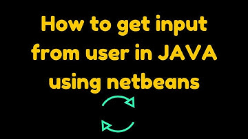 Hoe naar krijgen invoer van gebruiker in Java gebruik makend van netbeans