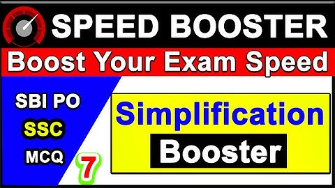 Improve Your Exam Speed | SPEED BOOSTER | Maths | SB-7 || Bank Po & Clerk | SSC ||
