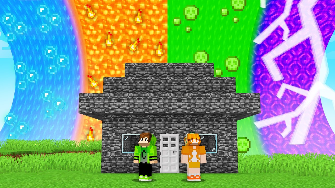 Стихийное бедствие против дома безопасности в Minecraft