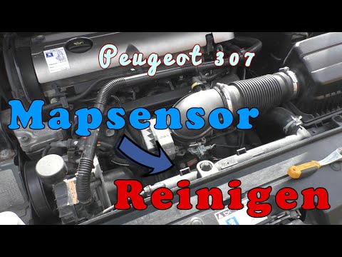 Wo ist eigendlich der Mapsensor?  Peugeot 307 2.0 16V MAP Sensor Reinigen.