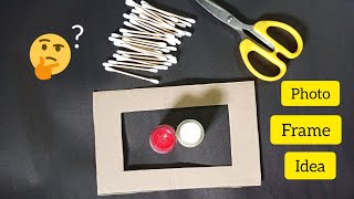 Easy and unique photo frame making ideas| Photo frame decoration ideas |Cardboard photo frame|| screenshot 5