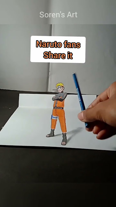 3D Naruto drawing | Soren's Art #naruto #narutoshippuden #drawing #sjram #narutodrawing