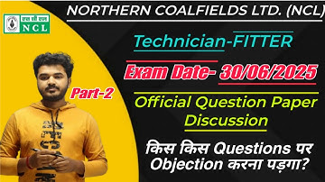 NCL Technician Fitter Question Paper 2025 Analysis| NCL Fitter Answer Key 2025 Analysis #ncl