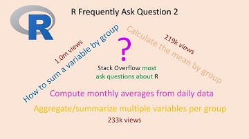 R FAQ 2: How to calculate mean/sum/...by group and get monthly averages from daily
