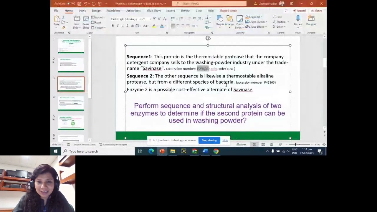 Structural Bioinformatics: From sequence to structure of... - Arooj Shafiq - ISCBacademy Tutorial