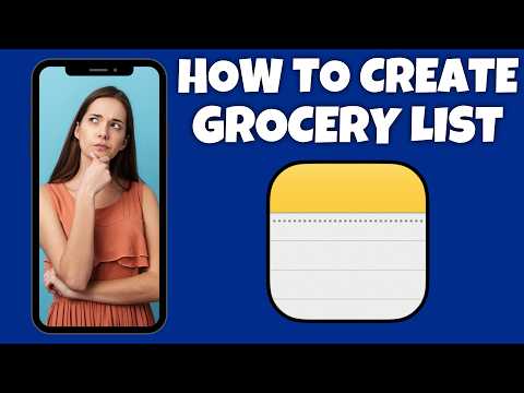 How To Create A Grocery List On Notes App | Step By Step Guide - Apple Notes Tutorial