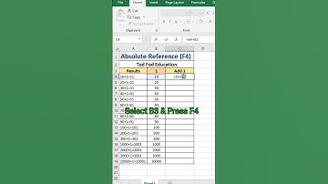 Absolute reference trick in Excel - Tips & Tricks from @todfodeducation