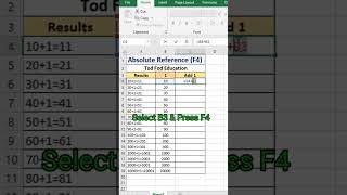 absolute reference trick in excel - tips & tricks from @todfodeducation