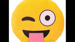 Emoji Smiley Emoticon Yellow Round Plush Pillow  example screenshot 5