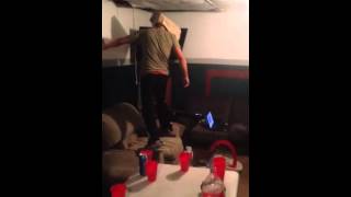 Funny drunk back flip fail