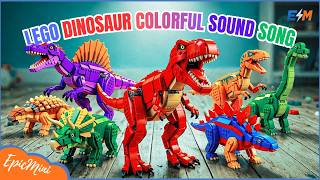 LEGO Dinosaur Colorful Sound Song 🦕| 30 Action Dinosaurs Magic Build