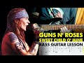 Guns N&#39; Roses - Sweet Child O&#39; Mine | Bass Guitar Tab Lesson Tutorial (Slow Version)