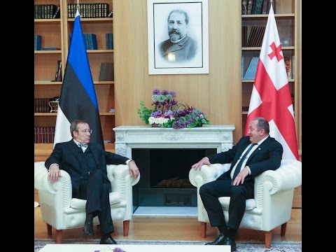 პრეზიდენტი ესტონელ კოლეგას პირისპირ შეხვდა
