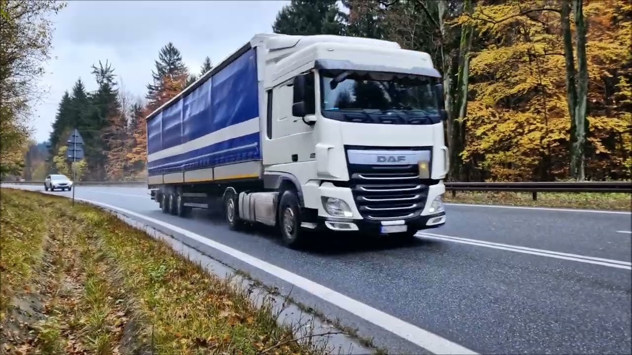 Ciężarówki TIRy na Drodze Krajowej NR8 Ludowa Jesień2025r.