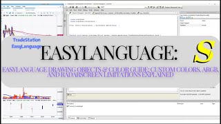 EasyLanguage Drawing Objects & Colors: Custom Colors, ARGB, and RadarScreen Limitations Explained
